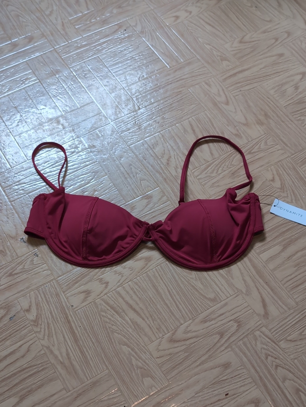 🍁Dynamite Wine Red Underwire Bikini Top